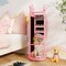 4-in-1 Pink Kids Jewelry Organizer with Ample Storage and Full-Length Mirror 360° Swivel